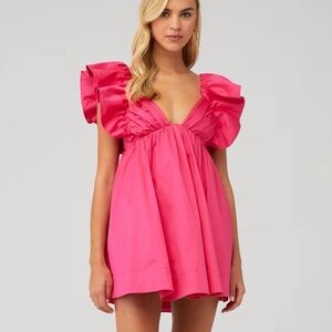 Pink Ruffled Dress xl